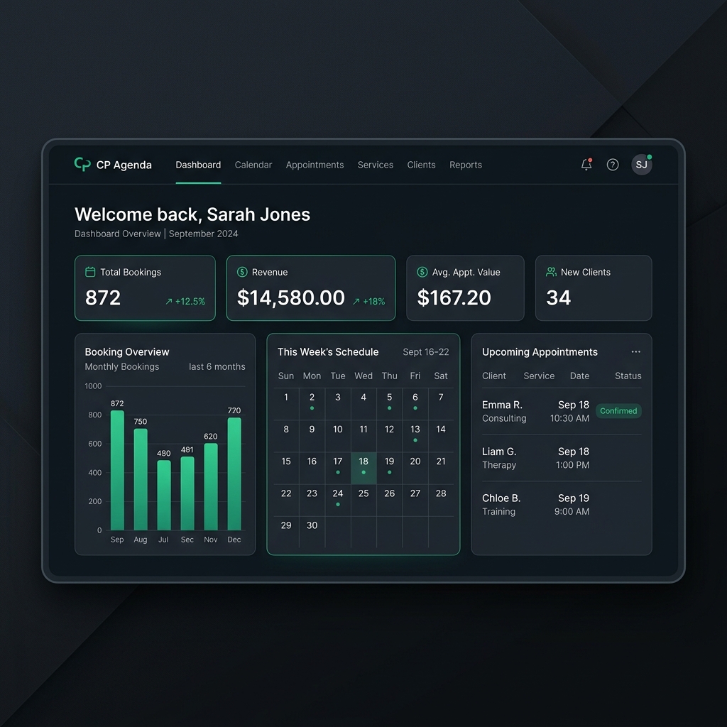 Interface do CP Agenda